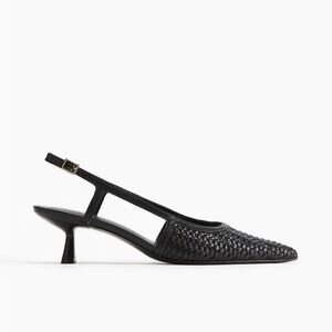 H&M Elegant Black Woven Heels